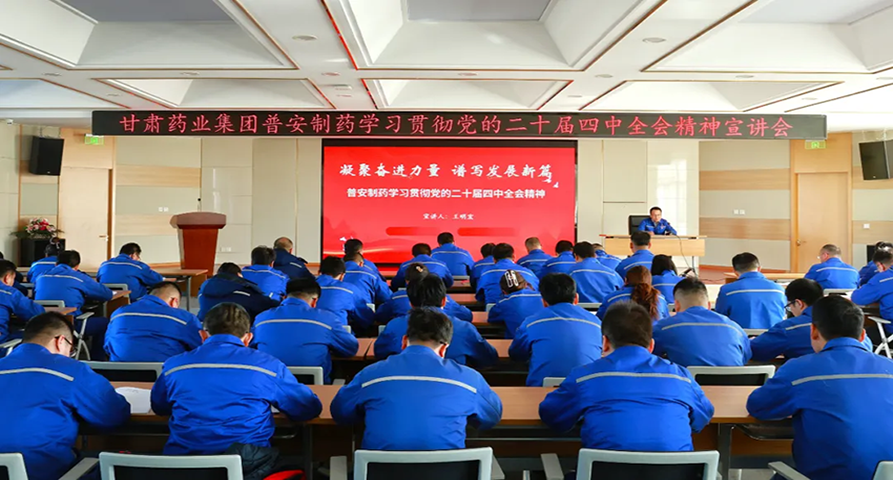 【普安新聞】凝聚奮進力量 譜寫發(fā)展新篇——普安制藥黨委書記、董事長王明宏宣講黨的二十屆四中全會精神